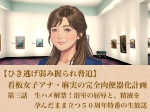 d_806133【【ひき逃げ弱み握られ脅迫】看板女子アナ・麻実の完全肉便器化計画  第三話  生ハメ解禁！浴室の屈辱と、精液を孕んだまま立つ50周年特番の生放送】青いらいおん無料エロ漫画フル raw hitomi